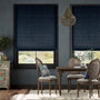 Colorized Canterbury Velvet Storm Blue Roman Blind 7011