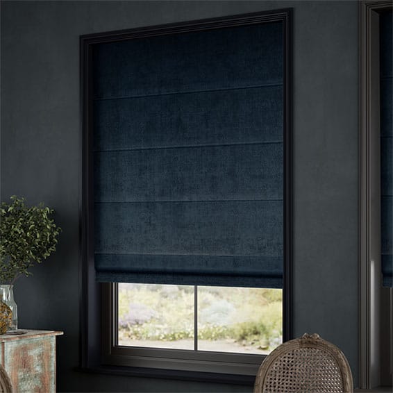 ColorizedZoom Canterbury Velvet Storm Blue Roman Blind 7011
