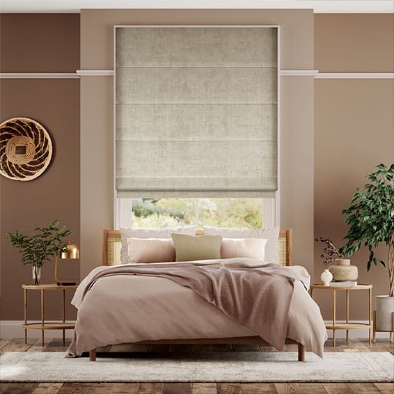 Colorized Canterbury Velvet Cream Roman Blind 7009