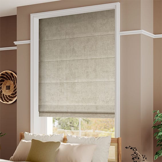 ColorizedZoom Canterbury Velvet Cream Roman Blind 7009