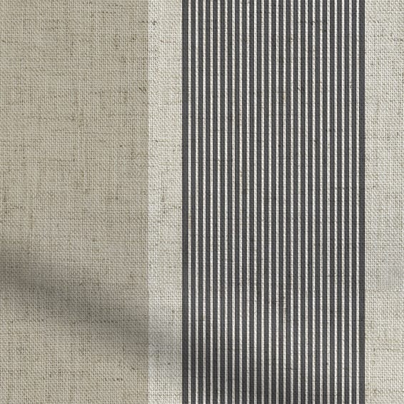 ColorizedPLA Brazen Stripe Linen Vintage Graphite Grey Roman Blind 7015