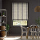 Colorized Brazen Stripe Linen Vintage Graphite Grey Roman Blind 7015