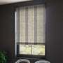 ColorizedZoom Brazen Stripe Linen Vintage Graphite Grey Roman Blind 7015