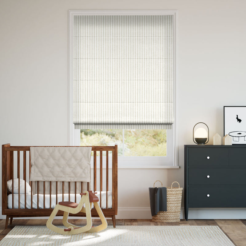 Colorized Tiger Stripe Dove Grey Roman Blind 8752
