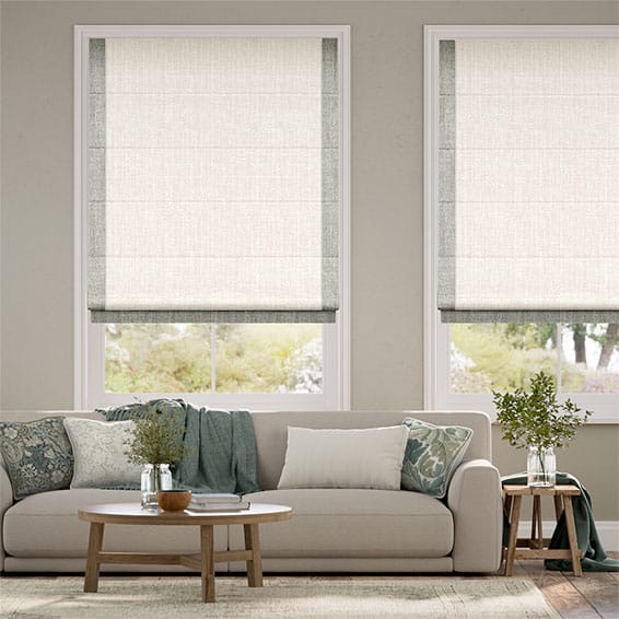 Colorized Accents Linen Roman Blind 7031