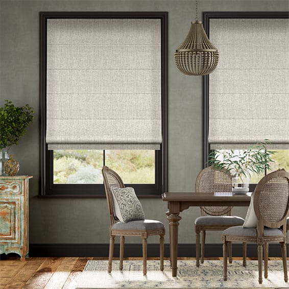 Colorized Chenille Moonstone Roman Blind 7036
