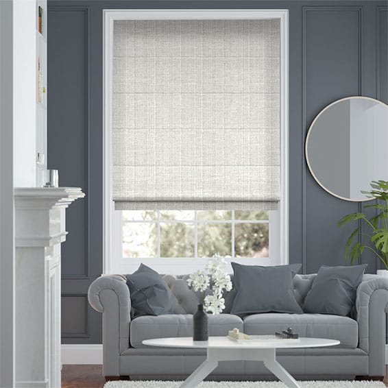 Colorized Chenille Chic Platinum Roman Blind 7038