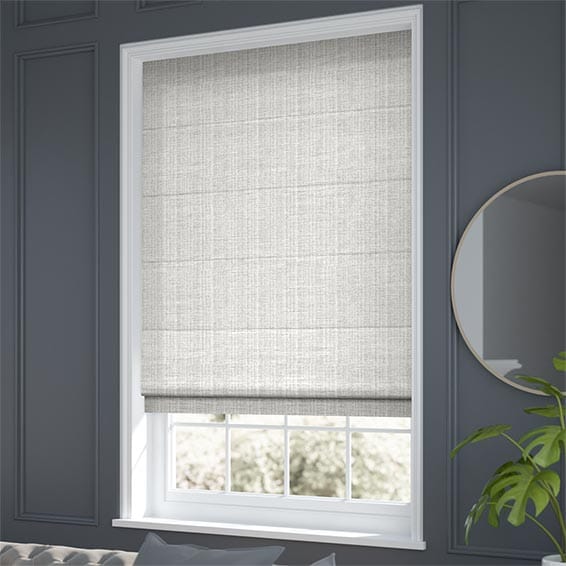 ColorizedZoom Chenille Chic Platinum Roman Blind 7038