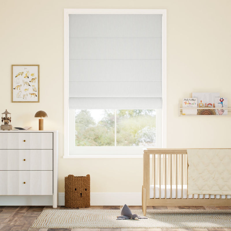 Colorized Devon Stripe Fossil Grey  Roman Blind 7044