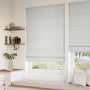 ColorizedZoom Devon Stripe Smoke Grey  Roman Blind