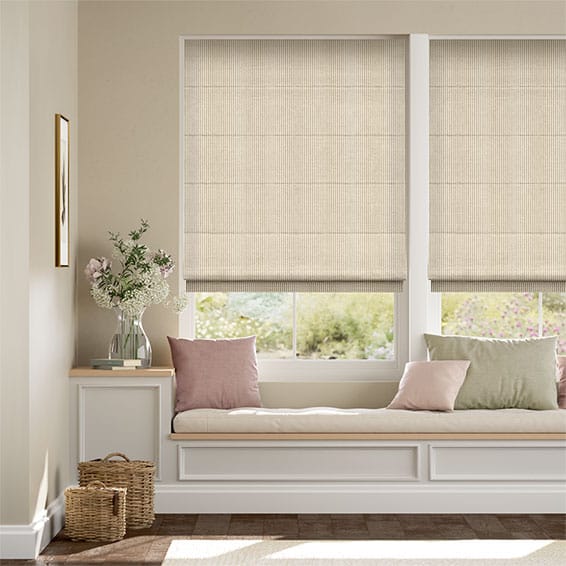 Colorized Devon Stripe Sand  Roman Blind 7041
