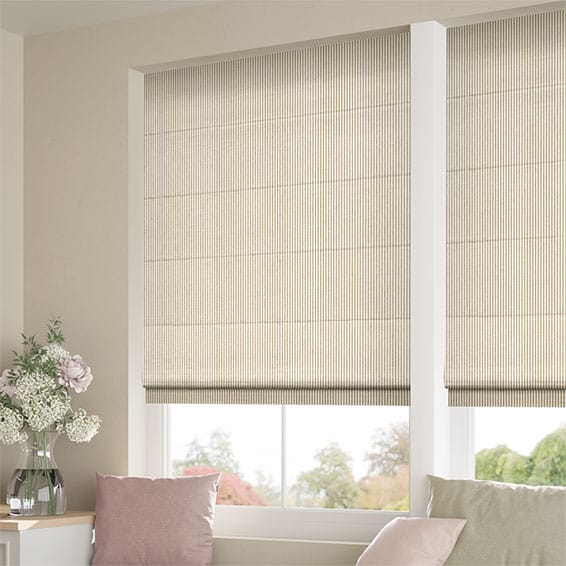 ColorizedZoom Devon Stripe Sand  Roman Blind 7041