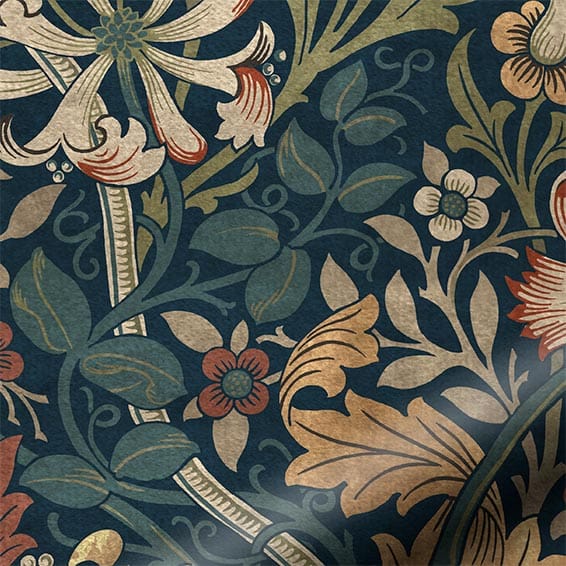 ColorizedPLA William Morris Compton Velvet Dusky Teal Roman Blind 7079