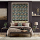 Colorized William Morris Compton Velvet Dusky Teal Roman Blind 7079