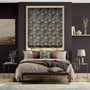 Colorized William Morris Compton Velvet Dusky Teal Roman Blind 7079