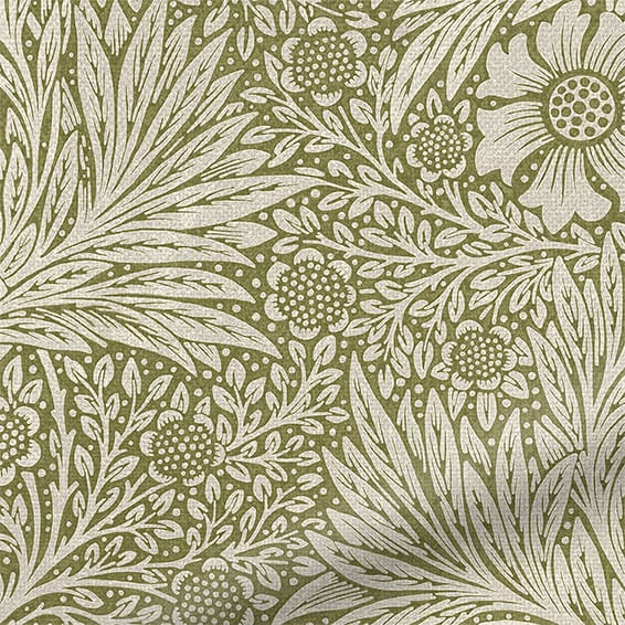 ColorizedPLA William Morris Marigold Moss Roman Blind