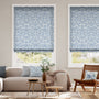Colorized William Morris Sunflower Vintage Blue Roman Blind 7101