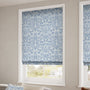 ColorizedZoom William Morris Sunflower Vintage Blue Roman Blind 7101
