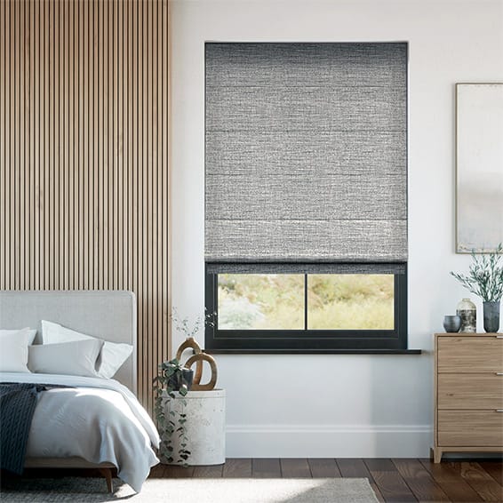 Colorized Alessio Graphite  Roman Blind 7117