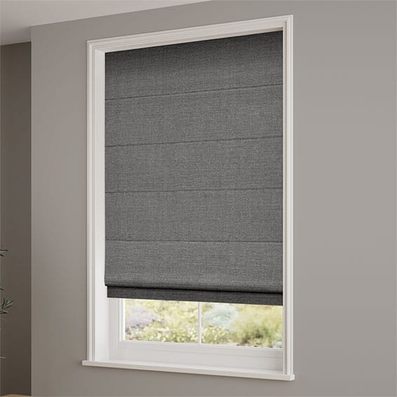 ColorizedZoom Amore Gunmetal Grey Roman Blind 7119