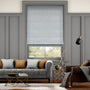 Colorized Filigree Misty Blue Roman Blind