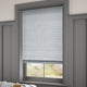 ColorizedZoom Filigree Misty Blue Roman Blind