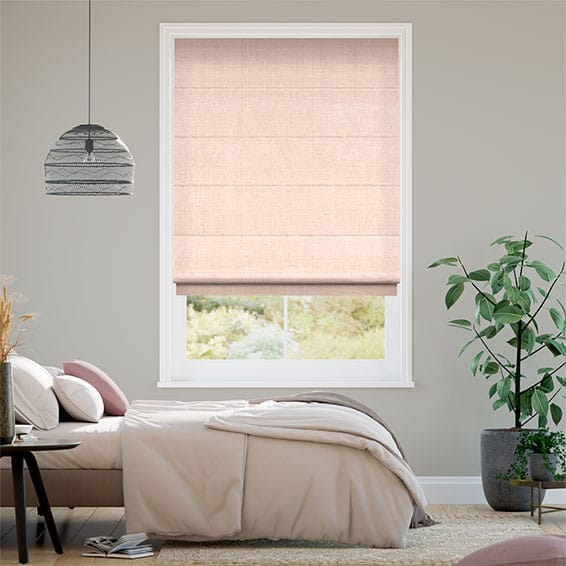 Colorized Leyton Pale Pink Roman Blind