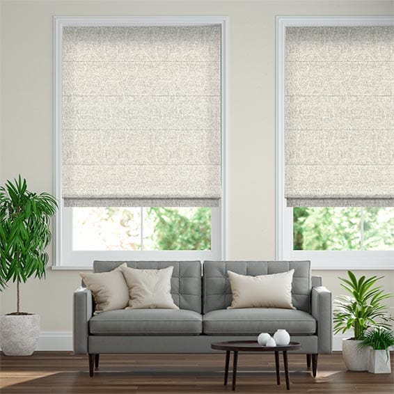 Colorized Zoroa Pale Neutral Roman Blind 7138