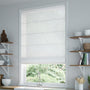 ColorizedZoom Lumiere Unlined Bijou Linen White Roman Blind 7146