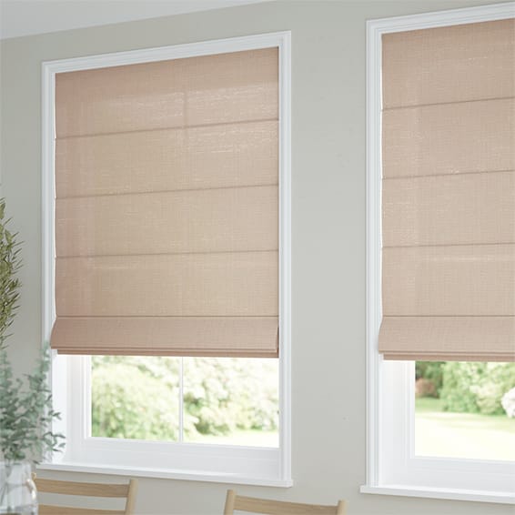 ColorizedZoom Lumiere Unlined Bijou Linen Mink  Roman Blind 8948
