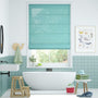 Colorized Lumiere Unlined Bijou Linen Turquoise  Roman Blind 7147