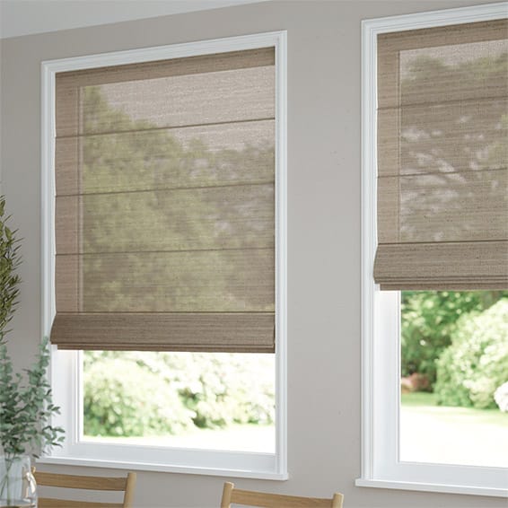 ColorizedZoom Lumiere Unlined Linen Hopsack Roman Blind