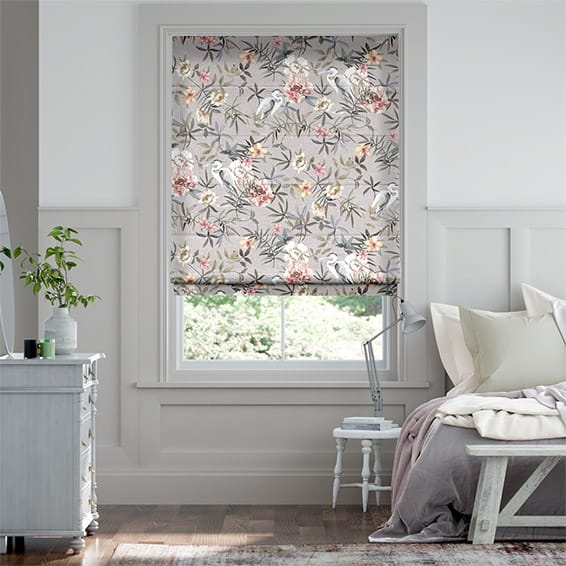 Colorized Bella Heron Silver Roman Blind 7166