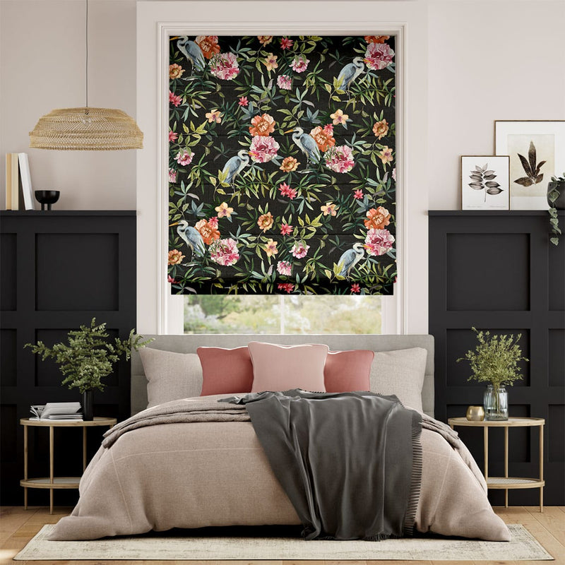 Colorized Bella Heron Midnight Roman Blind 7165
