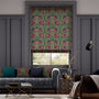 Colorized William Morris Pimpernel Teal Roman Blind 8945