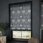 ColorizedZoom William Morris Honeysuckle and Tulip Velvet Grey Blue Roman Blind  8943