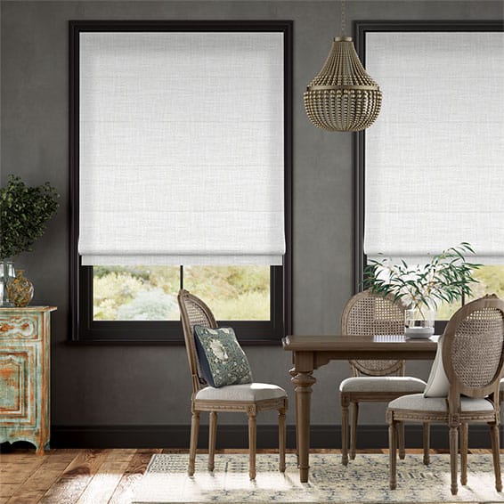 Colorized Arlo Snowdrop  Roman Blind 7198