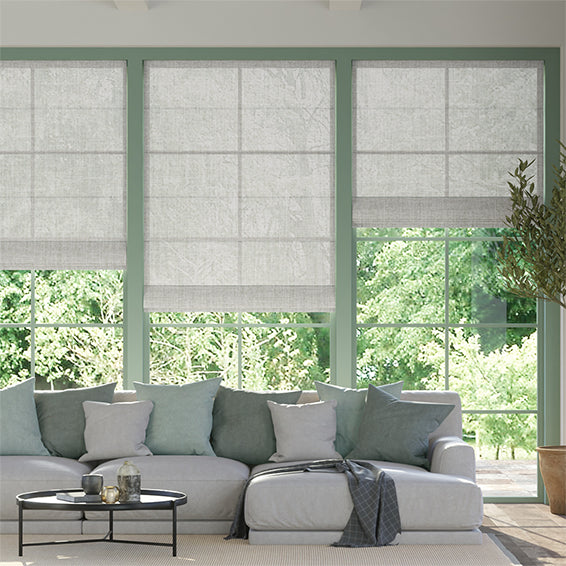 Colorized Lumiere Unlined Arlo Modern Grey Roman Blind 7209
