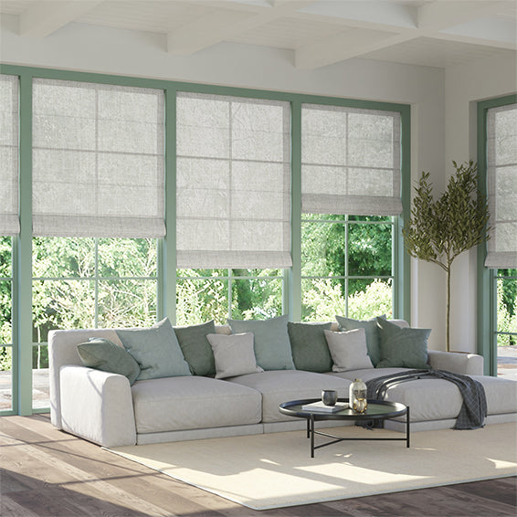 ColorizedZoom Lumiere Unlined Arlo Modern Grey Roman Blind 7209