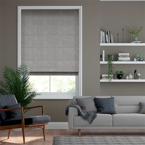 Colorized Luxe Chenille Silver Roman Blind 7210