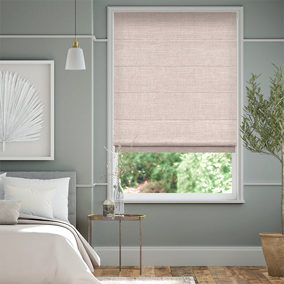 Colorized Melton Dusky Pink Roman Blind