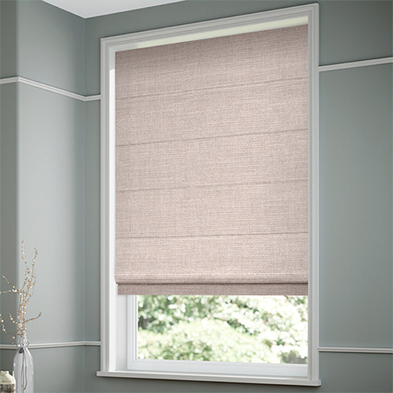 ColorizedZoom Melton Dusky Pink Roman Blind