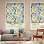 Colorized Inky Botanical Tropical Roman Blind 7259