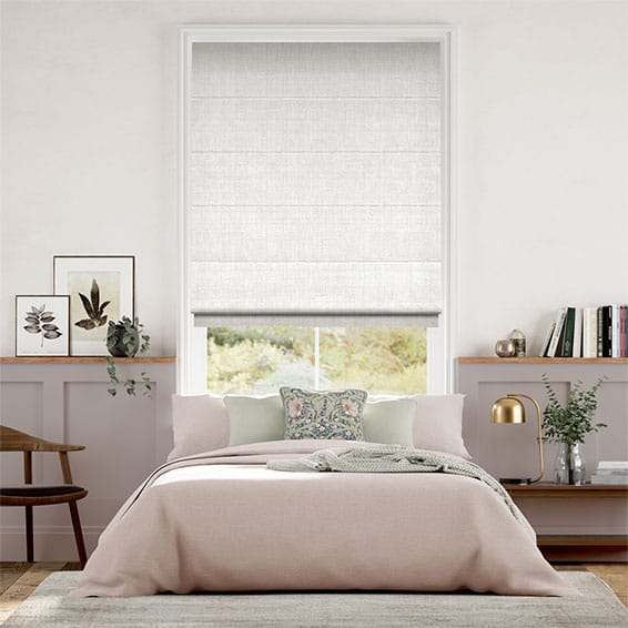 Colorized Amara Pearl White Roman Blind 7261