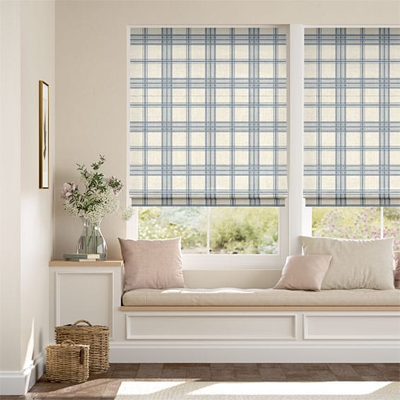 Colorized Stamford Cornflower Blue Roman Blind