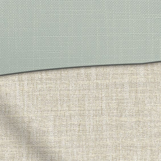 ColorizedPLA Wilton Natural Weave & Paleo Linen Teal Wash Roman Blind 7283