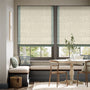 Colorized Wilton Natural Weave & Paleo Linen Teal Wash Roman Blind 7283