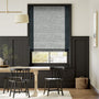 Colorized Harlow Midnight Blue & Paleo Linen Rustic Blue Roman Blind 7284