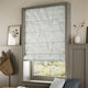 ColorizedZoom Fuji Blossom Faux Silk Powder & Gold Roman Blind 7296