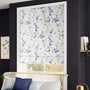 ColorizedZoom Fuji Blossom Faux Silk Azure Roman Blind 7294